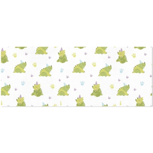 Birthday Dinosaur Seamless Pattern Gift Wrapping Paper 58"x 23" (1 Roll)