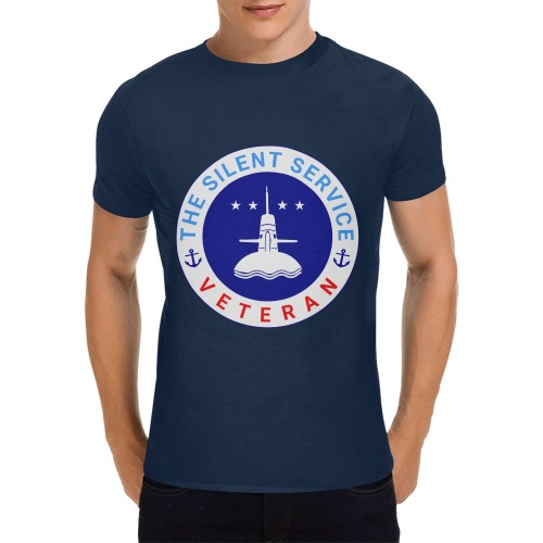 Silent Service Naval NAVY Submarine Submariner Veteran Sailor Captain Men's T-Shirt in USA Size (Front Printing Only)