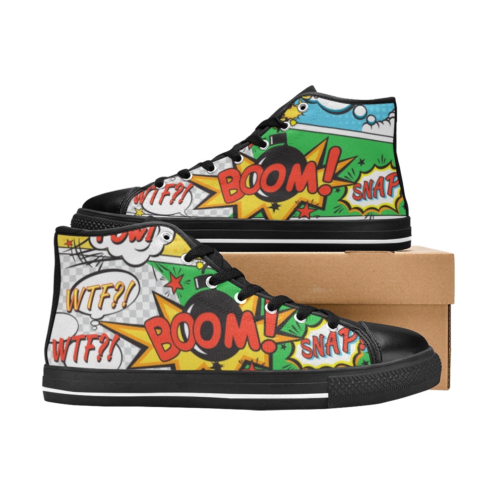 Boom! Collectable Fly Women's Classic High Top Canvas Shoes (Model 017)