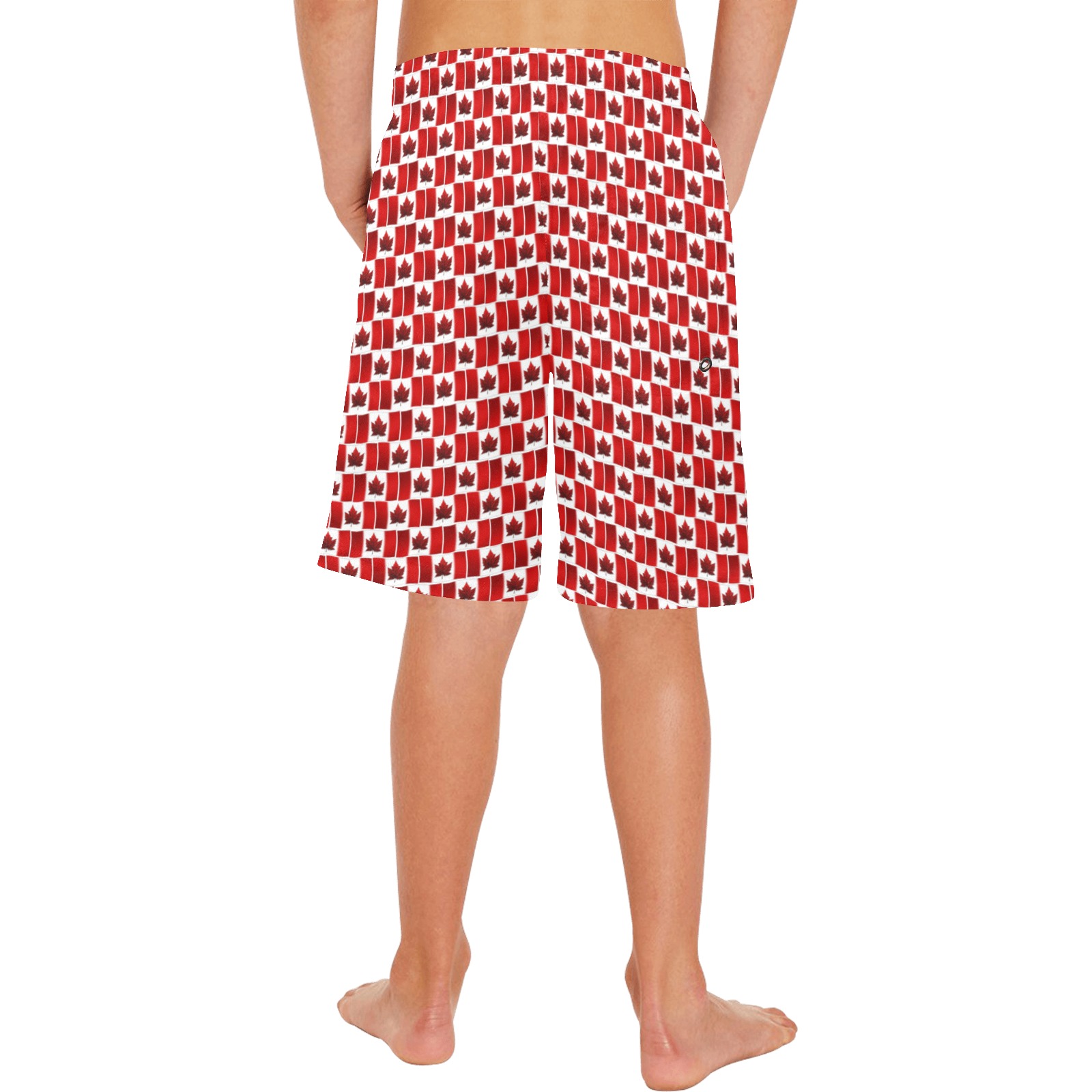 Canadian Flag Kid's Shorts Boys' Casual Beach Shorts (Model L52)