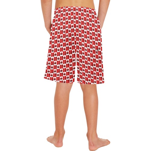 Canadian Flag Kid's Shorts Boys' Casual Beach Shorts (Model L52)