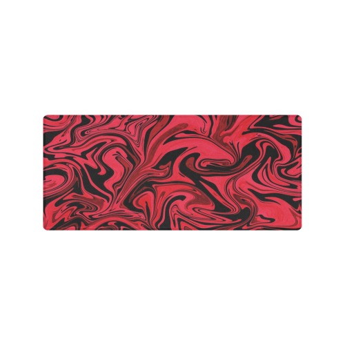 red and black marble Gaming Mousepad (35"x16")