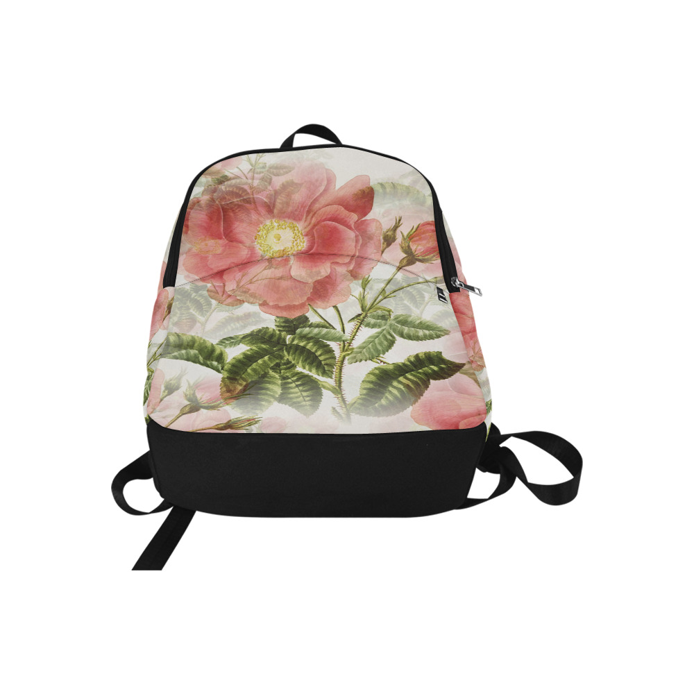 Vintage Red Rose Garden Pattern Fabric Backpack for Adult (Model 1659)