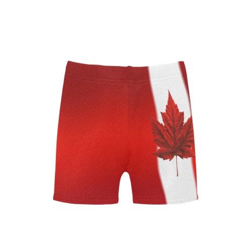Canada Flag Kid's Swim Shorts Big Boys' Swimming Trunks (Model L57)