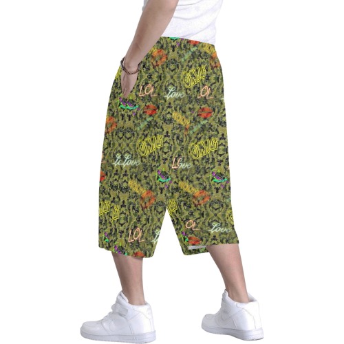Camouflage Pop Art by Nico Bielow Men's All Over Print Baggy Shorts (Model L37)