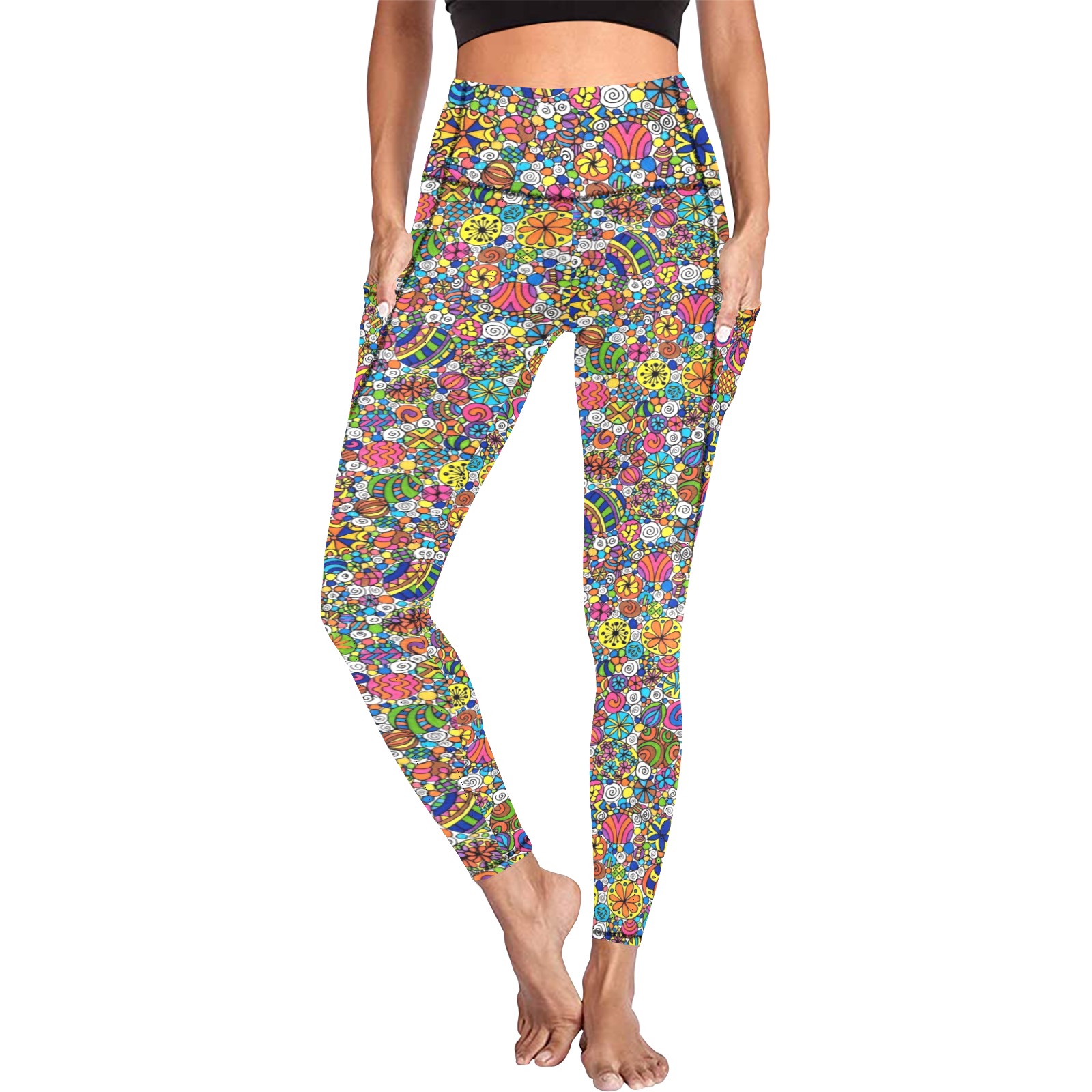 Cosmic Explosion Women's All Over Print Leggings with Pockets (Model L56)