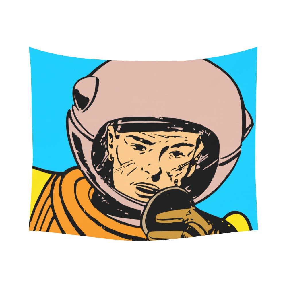astronaut Polyester Peach Skin Wall Tapestry 60"x 51"