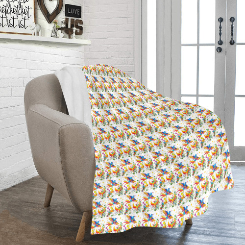 Birds of Paradise Pattern Ultra-Soft Micro Fleece Blanket 50"x60"