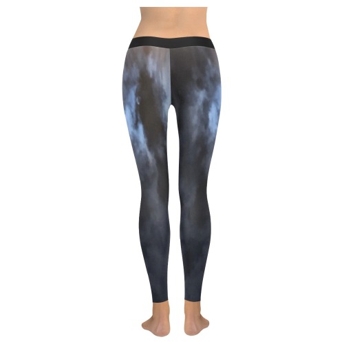 Mystic Moon Collection Women's Low Rise Leggings (Invisible Stitch) (Model L05)