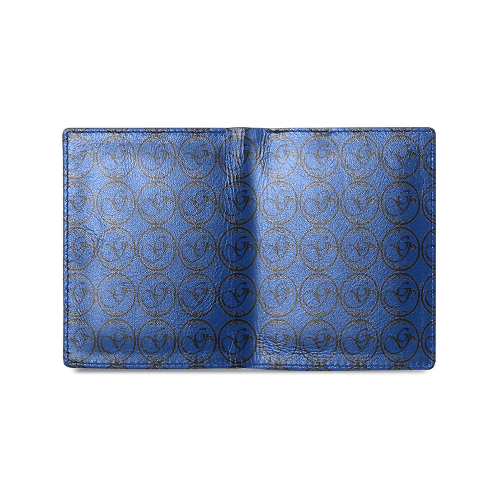 blue gorgani wallet Men's Leather Wallet (Model 1612)