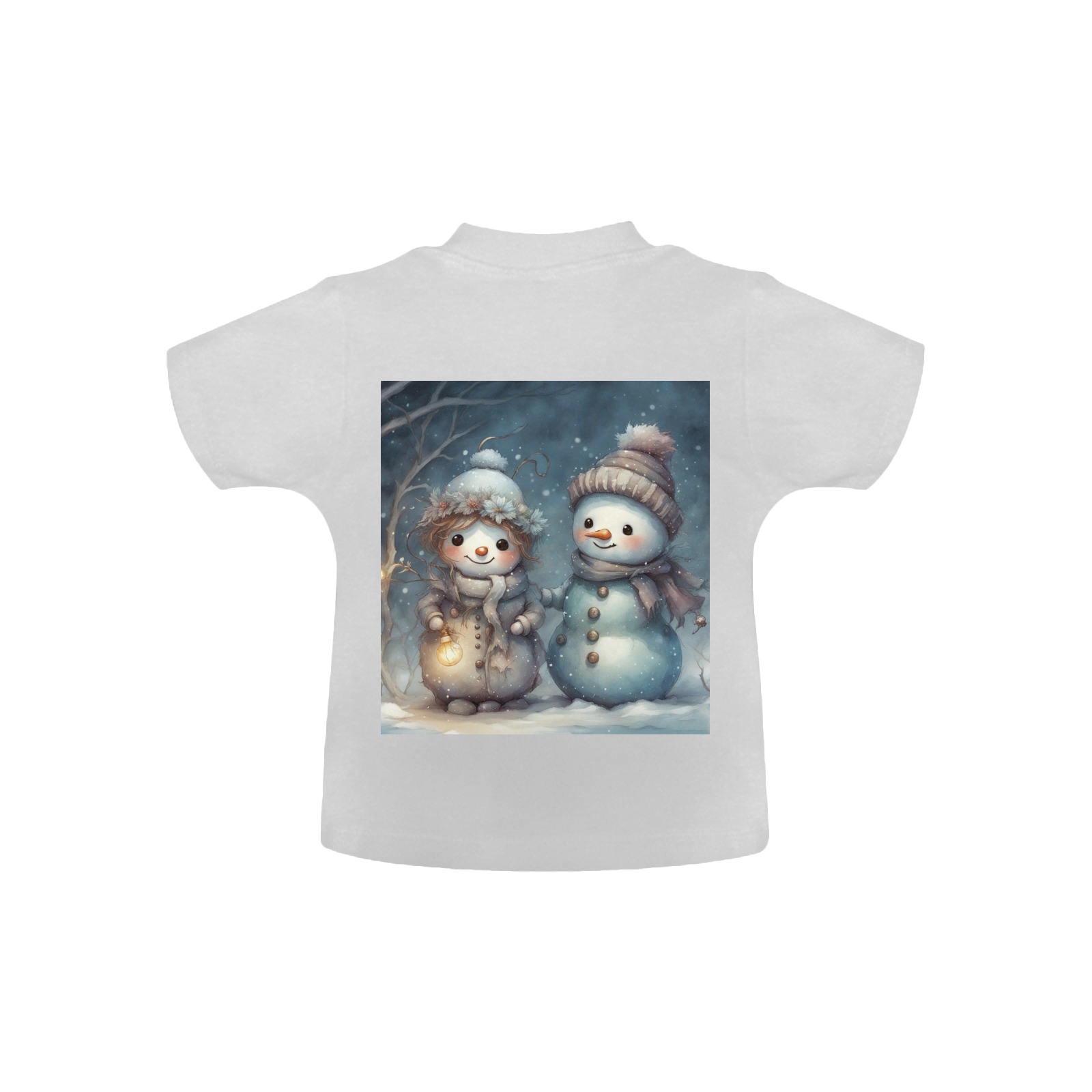 Snowman Couple Baby Classic T-Shirt (Model T30)