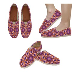 Beautiful Fall Flowers Abstract Women's Classic Canvas Slip-On (Model 1206)