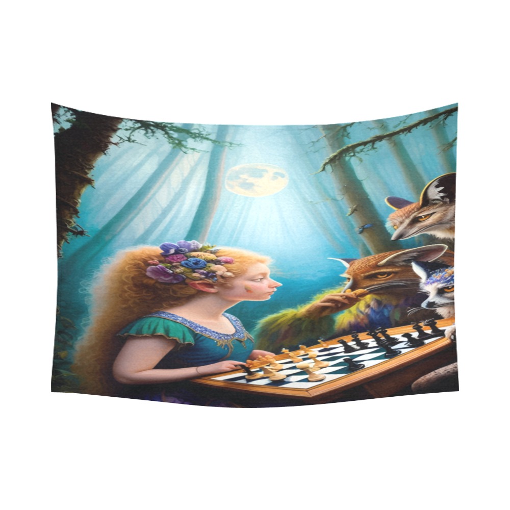 The Call of the Game 6_vectorized Cotton Linen Wall Tapestry 80"x 60"