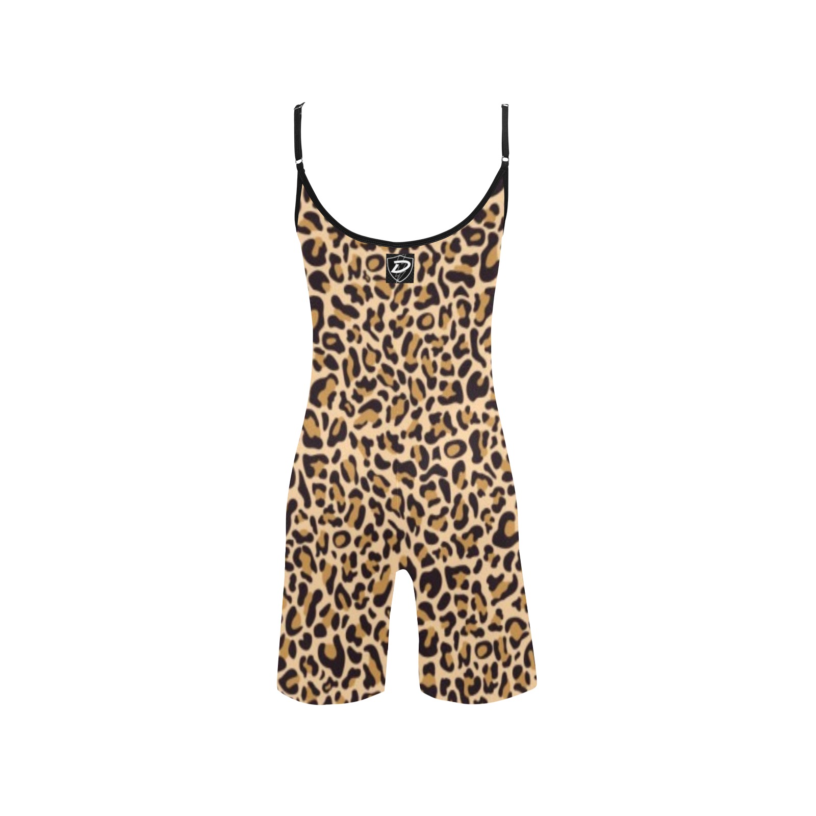 DIONIO Clothing - Women's Short Yoga Bodysuit (Cheetah) Women's Short Yoga Bodysuit