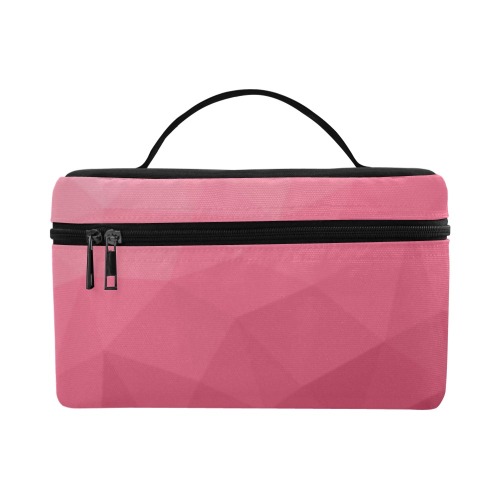 Magenta pink ombre gradient geometric mesh pattern Cosmetic Bag/Large (Model 1658)