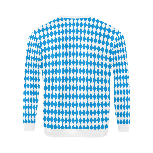 German State Of Bavaria - Flag Colors Pattern All Over Print Crewneck Sweatshirt for Men (Model H18)