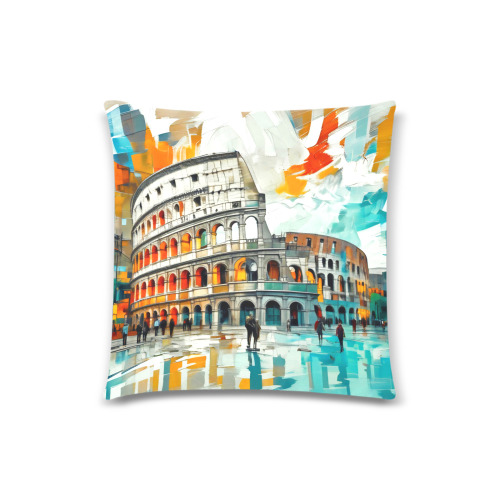 Colosseum Custom Zippered Pillow Case 18"x18"(Twin Sides)