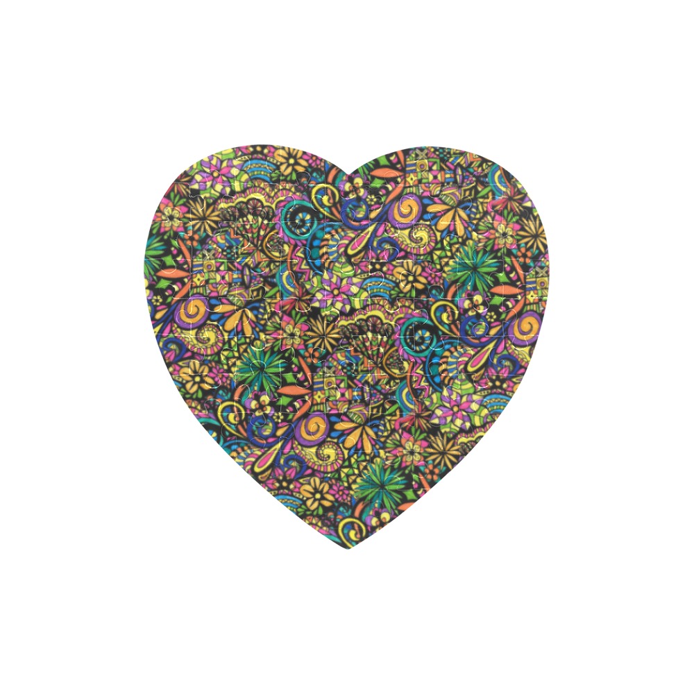 Lifes a Circus - Heart Heart-Shaped Jigsaw Puzzle (Set of 75 Pieces)