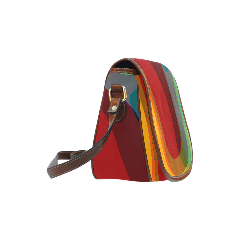 Colorful Abstract 118 Saddle Bag/Small (Model 1649) Full Customization