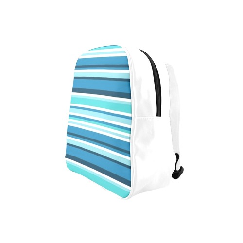 Beautiful Blue Stripes School Backpack (Model 1601)(Small)