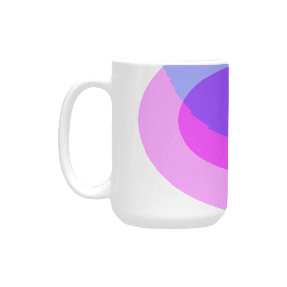Purple Retro Groovy Abstract 409 Custom Ceramic Mug (15OZ)