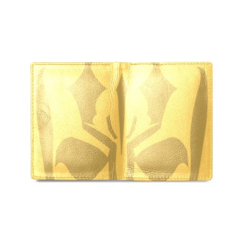 StarWarsUniverse Logo - Cream Can F0BD48 Reef Gold AD8834 Men's Leather Wallet (Model 1612)