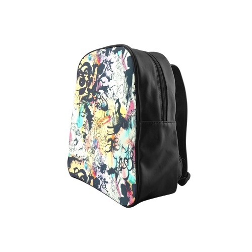 Graffiti-colorful School Backpack (Model 1601)(Small)