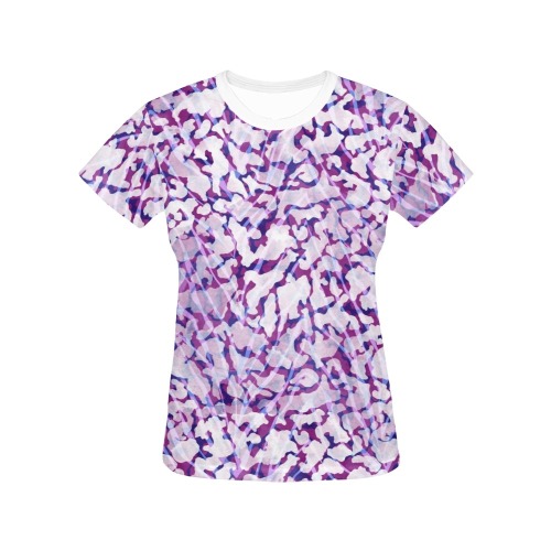 Animal print-modern shapes-011 All Over Print T-Shirt for Women (USA Size) (Model T40)
