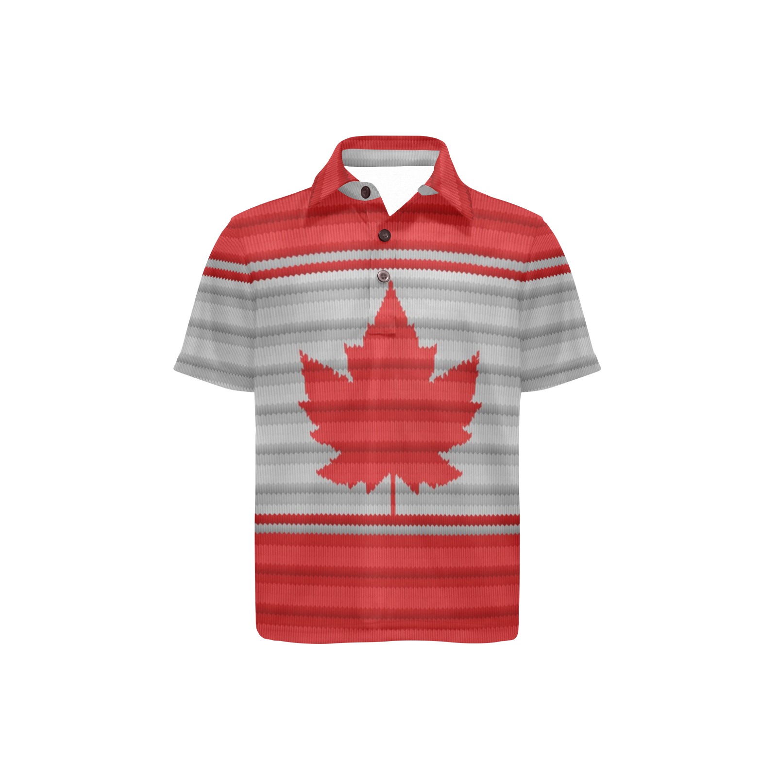 Canada Knit Team Boy's Shirts Big Boys' All Over Print Polo Shirt (Model T55)