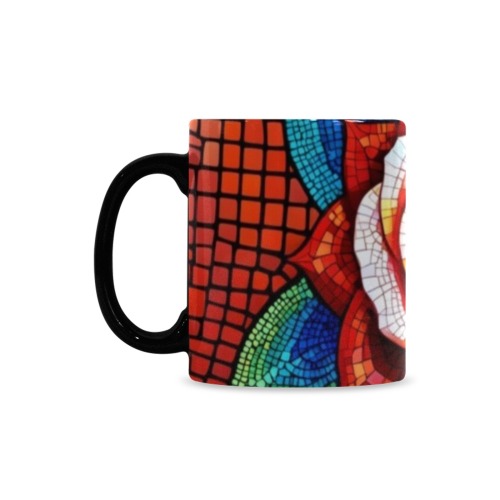 Mosaic Rose - RED Coffee mug Custom Morphing Mug (11oz)