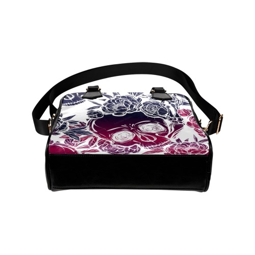 floral gothic purple handbag Shoulder Handbag (Model 1634)