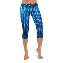 Christmas frosty lights Women's Low Rise Capri Leggings (Invisible Stitch) (Model L08)