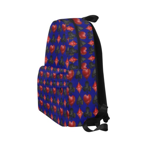 Las Vegas Black and Red Card Shapes Unisex Classic Backpack (Model 1673)