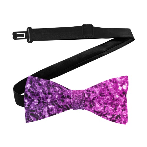 Purple Pink Ombre glitters faux sparkles glamorous suit accessory Custom Bow Tie