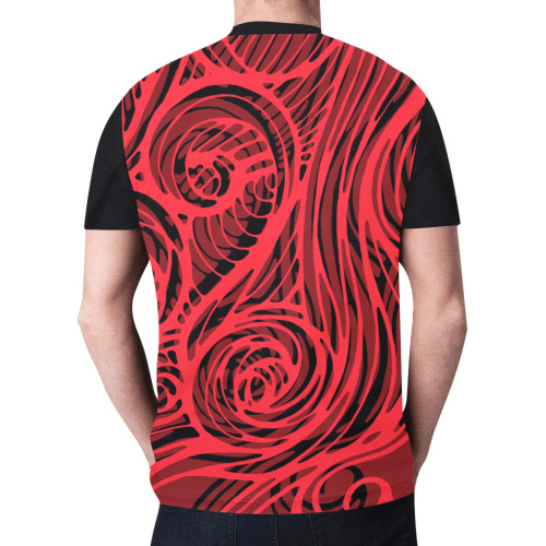 Graffiti Red New All Over Print T-shirt for Men (Model T45)