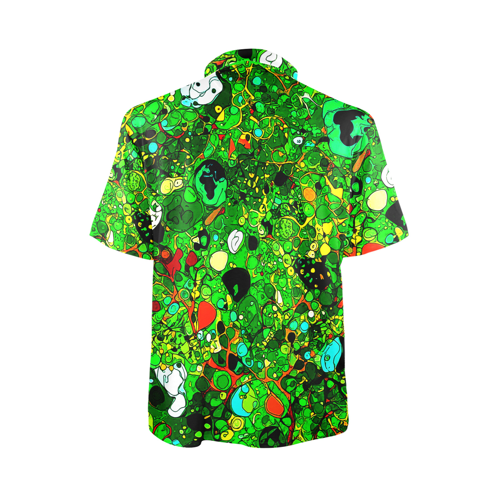 Green Abstract Art 409 Men's All Over Print Polo Shirt (Model T55)