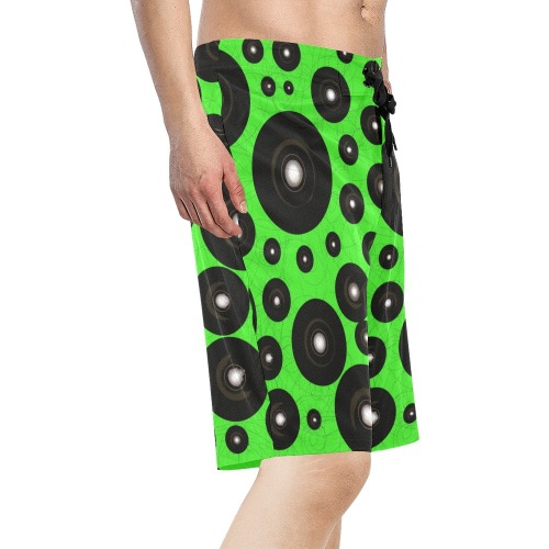 CogIIgreen Men's All Over Print Board Shorts (Model L16)