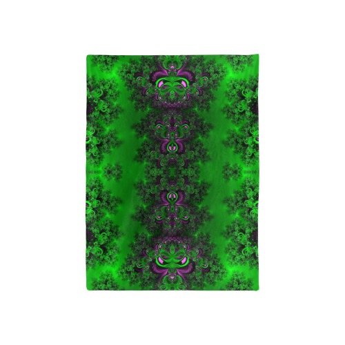 Early Summer Green Frost Fractal Baby Blanket 40"x50"