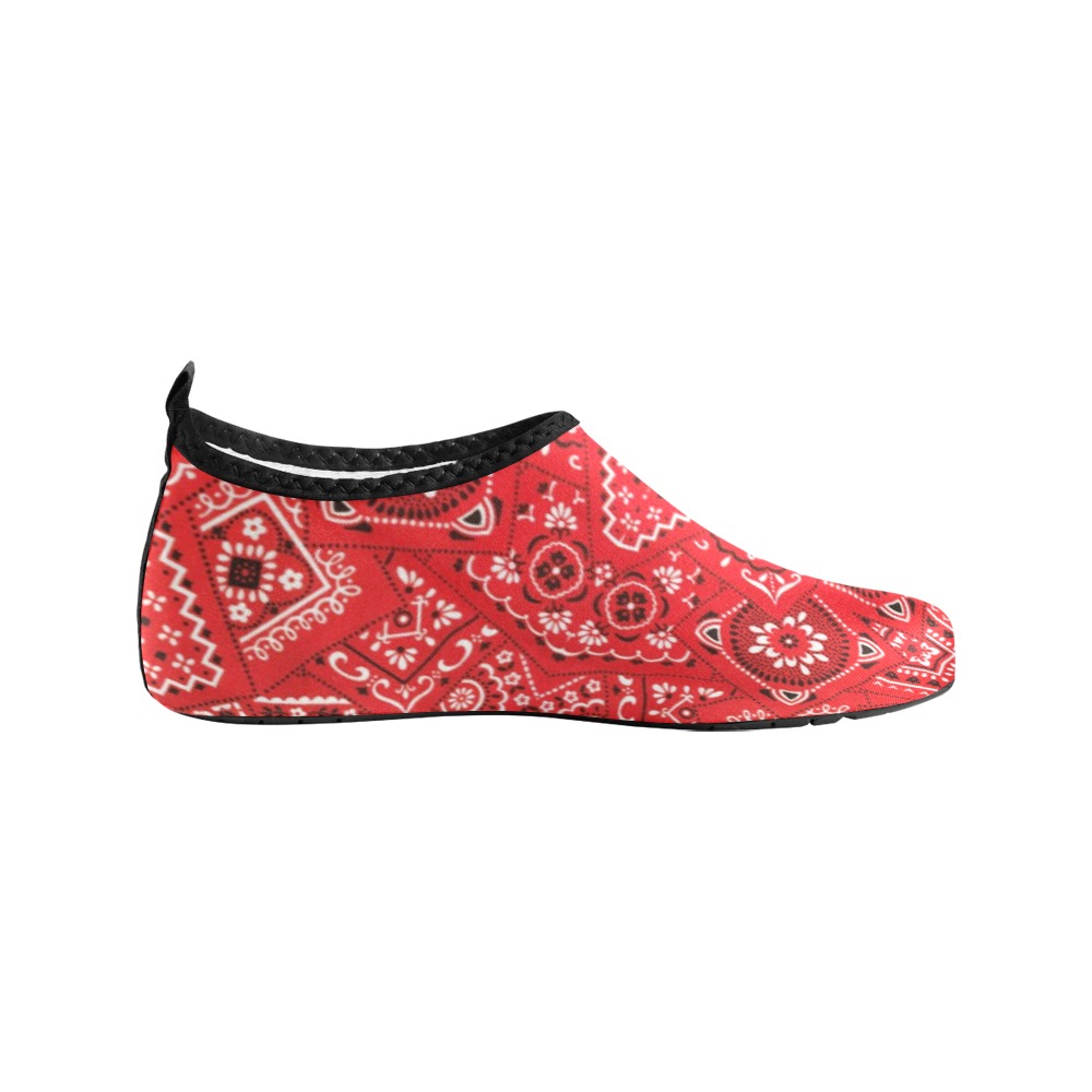 Bandana Squares Pattern Women's Slip-On Water Shoes (Model 056)