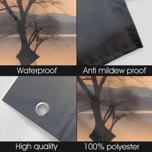 Misty Morning Tree Shower Curtain Shower Curtain 72" x 72"