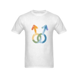 Gay Male Symbol Men's T-Shirt in USA Size (Front Printing Only)