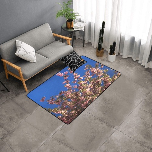 Cherry Tree Collection Area Rug with Black Binding 5'x3'3''