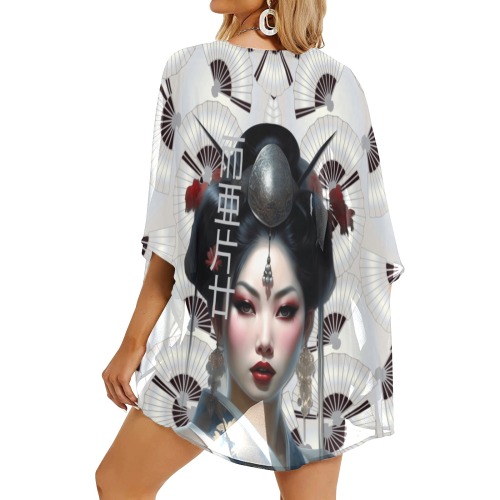 Miku Women's Kimono Chiffon Cover Ups (Model H51)