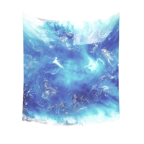 Encre Bleu Photo Cotton Linen Wall Tapestry 60"x 51"