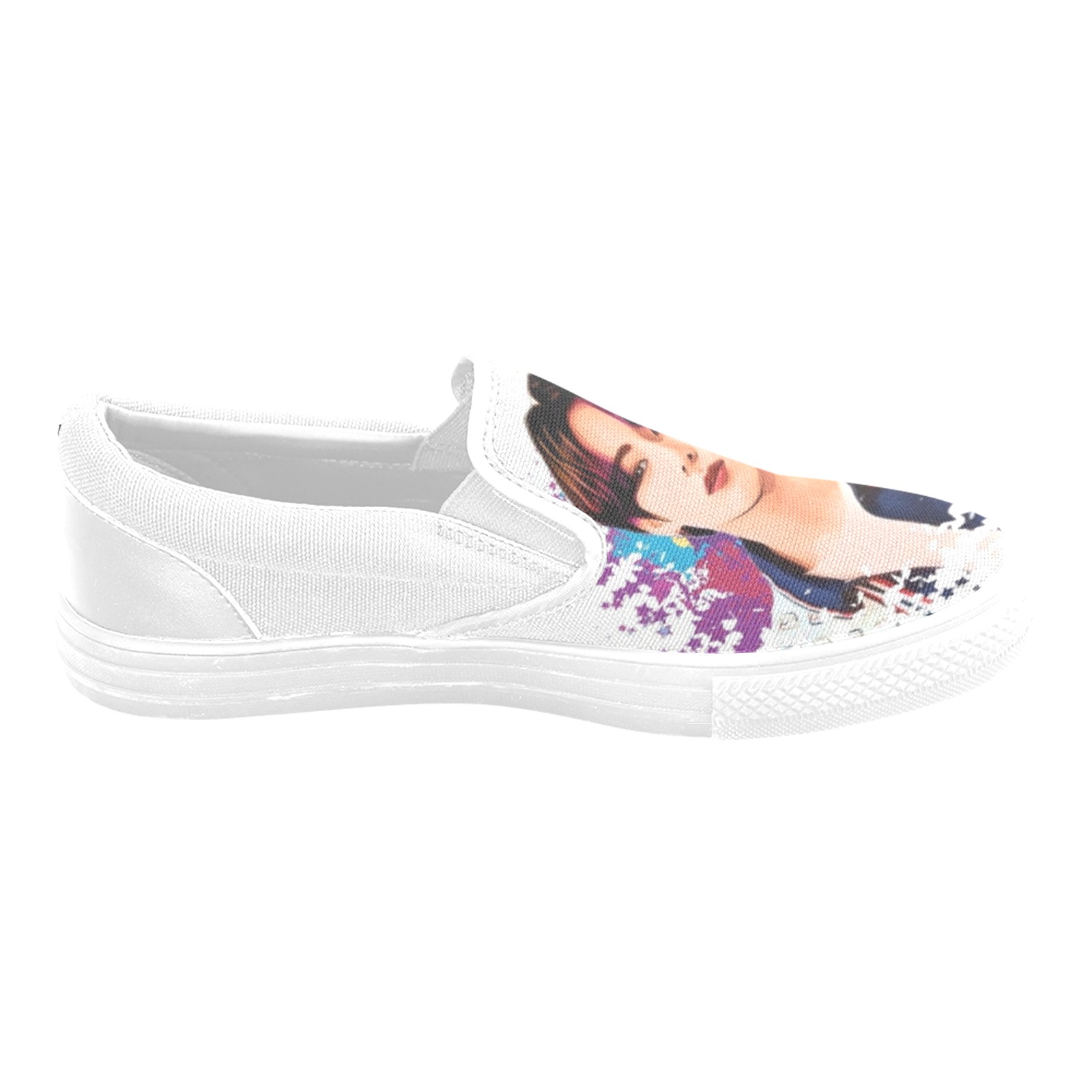 JUNGKOOK Women's Unusual Slip-on Canvas Shoes (Model 019)
