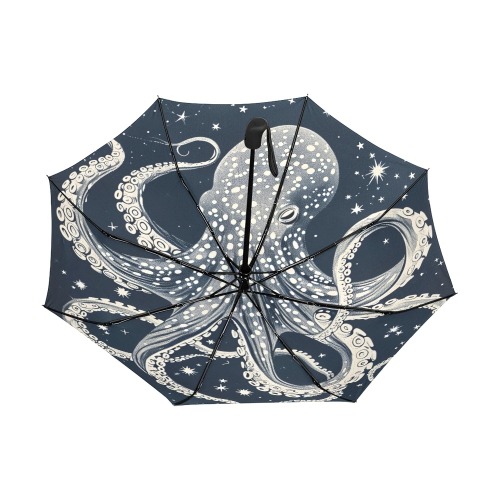 Octopus and Stars v1 Anti-UV Auto-Foldable Umbrella (Underside Printing) (U06)