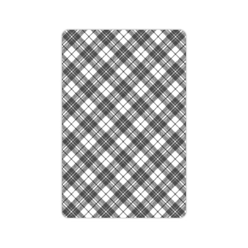 Tartan black white pattern holidays Christmas xmas elegant lines geometric cool fun classic elegance Doormat 24"x16"