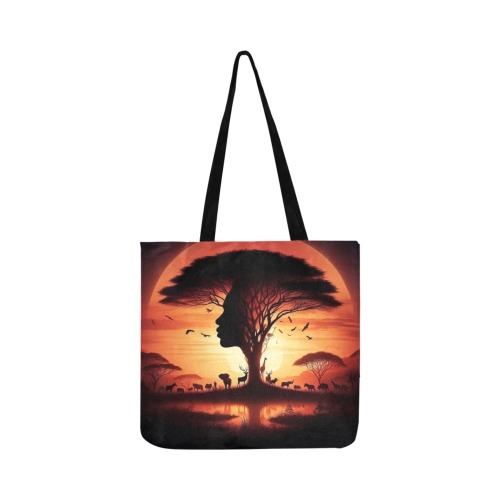African Tote bag 2 Reusable Shopping Bag Model 1660 (Two sides)