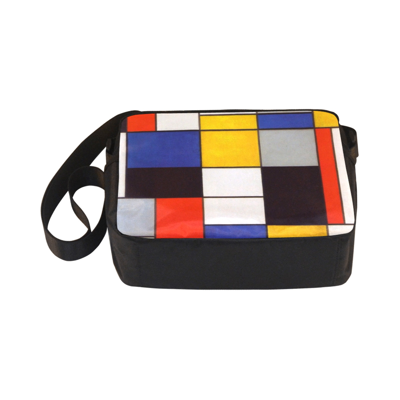 Composition A by Piet Mondrian Classic Cross-body Nylon Bags (Model 1632)