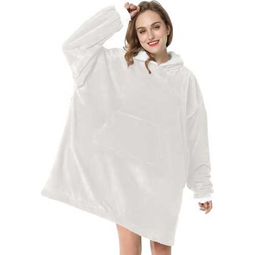 White Alyssum Blanket Hoodie for Women